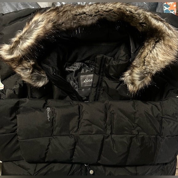 Eddie Bauer Women's Crystal Ridge Down Parka Allied Size Large Black Color New - Picture 7 of 10